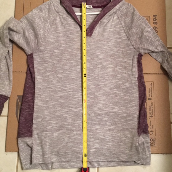 Heather Purple workout pullover hoodie. - Picture 5 of 6